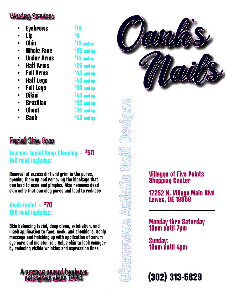 Onah's Nails Lewes, Delaware